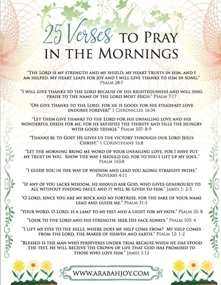 Verses to Pray in the Morning